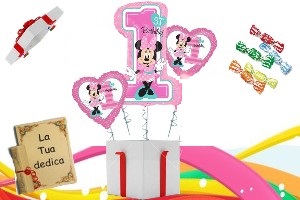 3 palloncini MINNIE 1 COMPLEANNO