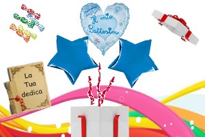 3 palloncini Battesimo