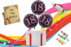 TRIS 18 ANNI PALLONCINI
