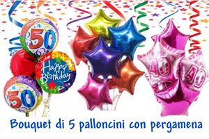 5 PALLONI COMPLEANNO