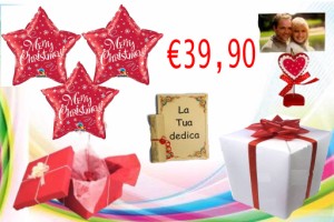 3 palloncini regalo Natale