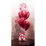 PALLONCINI A CUORE CON ORSETTO REGALO BUONA