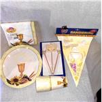 comunione piatti bicchieri kit