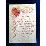 pergamena con testo amore