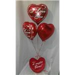 palloncini a cuore con pelouche  regalo  amore