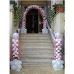 arco palloncini matrimonio  con cuoricini